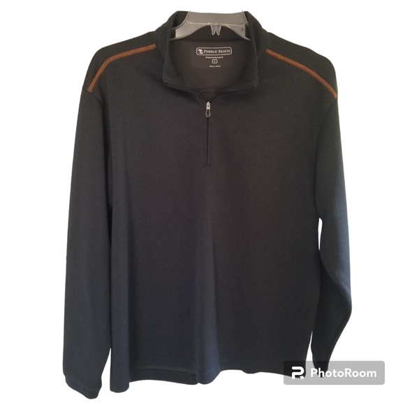 Men's Pebble Beach performance 3/4 zip pullover, sz LG Made in Jordan - Picture 3 of 6